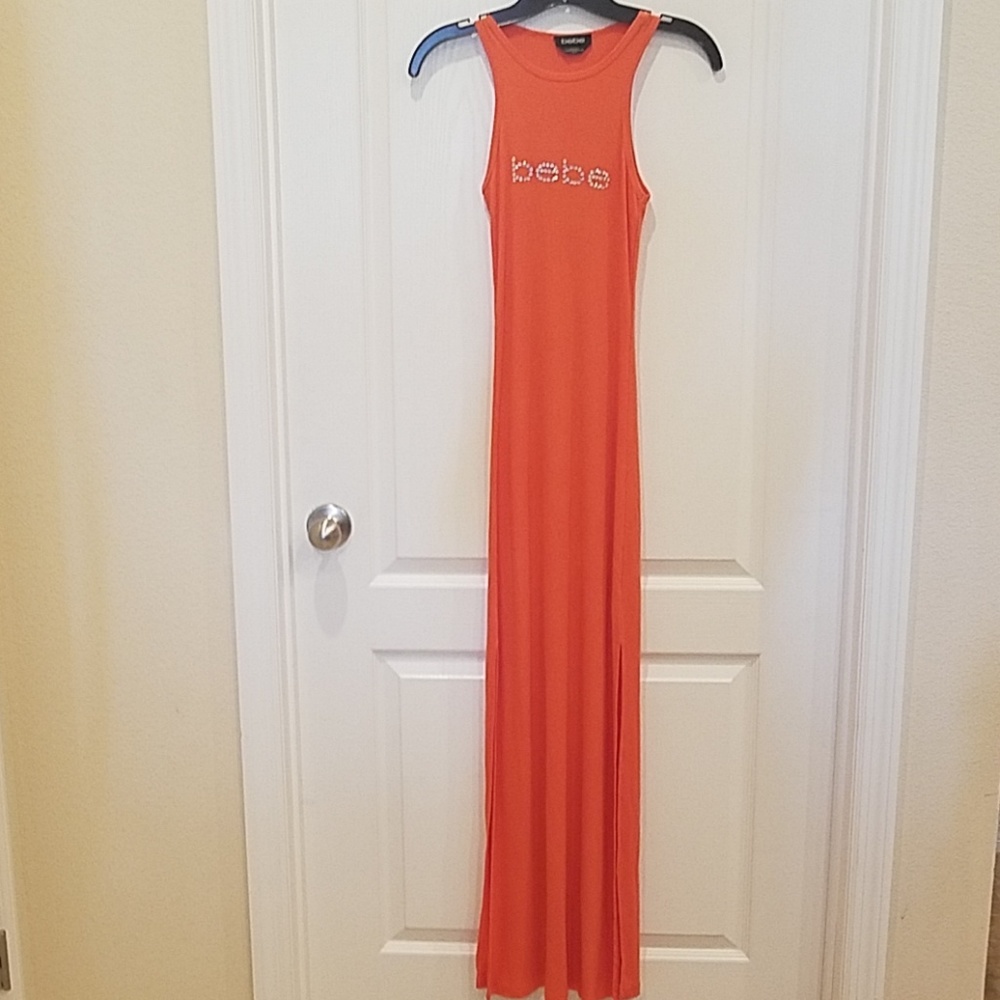 Coral color tank top dress